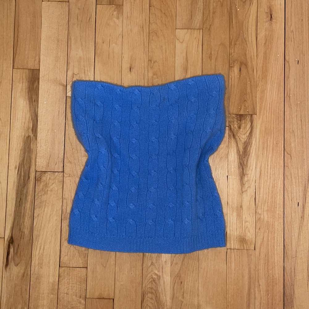 Vintage Ralph Lauren Cashmere Blue Tube Top
